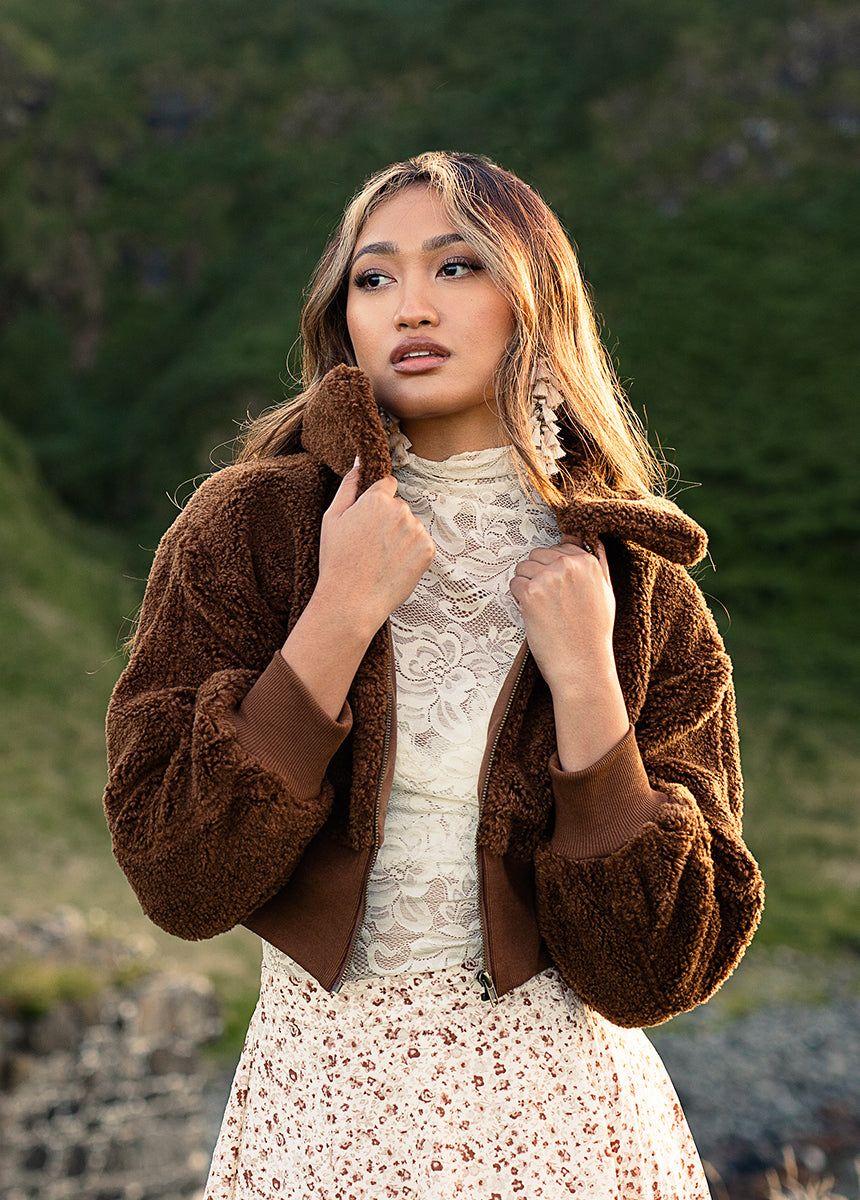 Luxe Jacket in Brown sold by Joyfolie product image thumbnail 4
