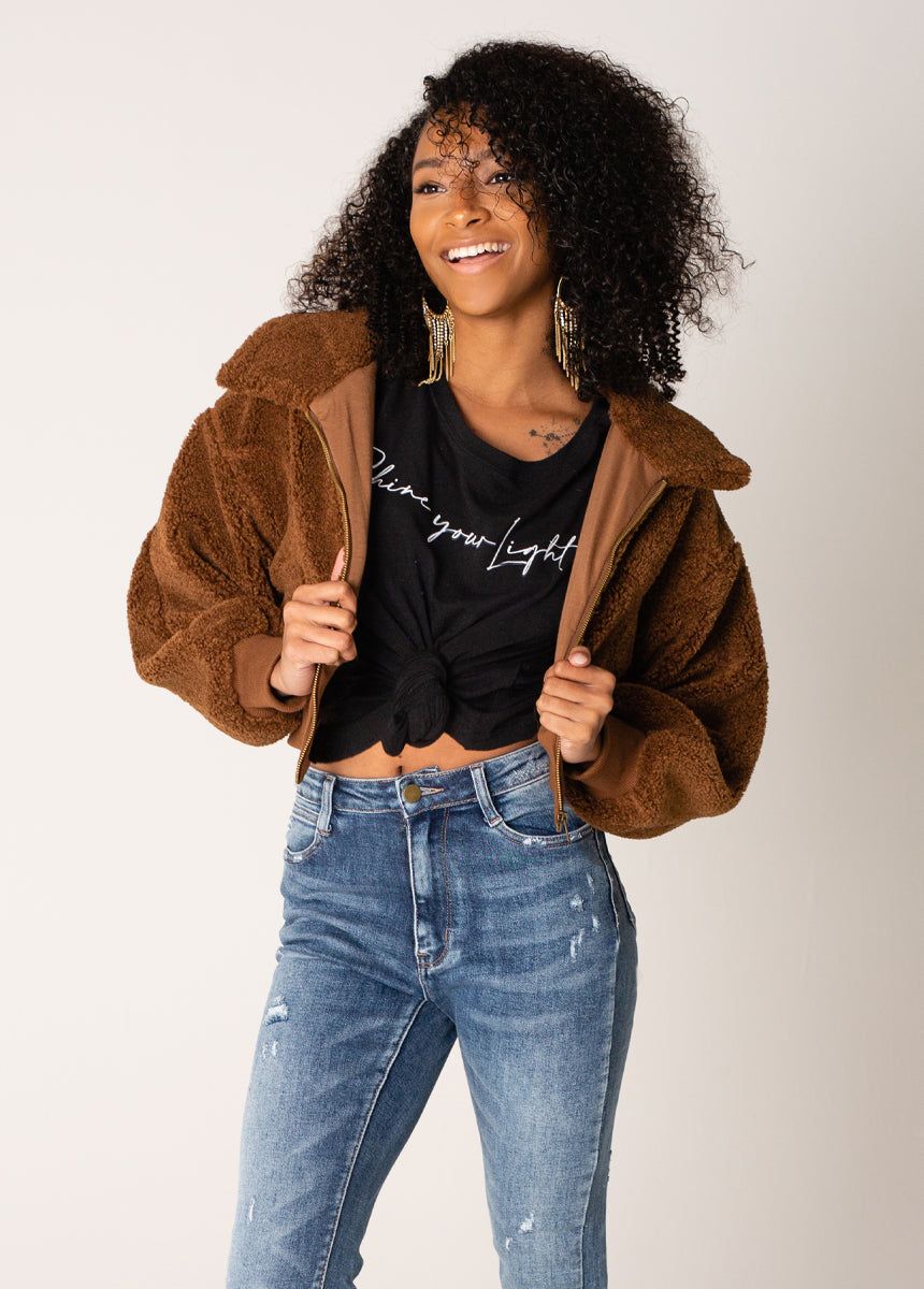 Luxe Jacket in Brown sold by Joyfolie product image thumbnail 2