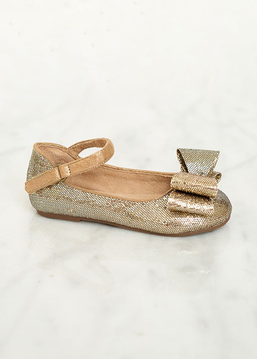 Miriam Flower Girl Flat in Gold sold by Joyfolie product image thumbnail 3