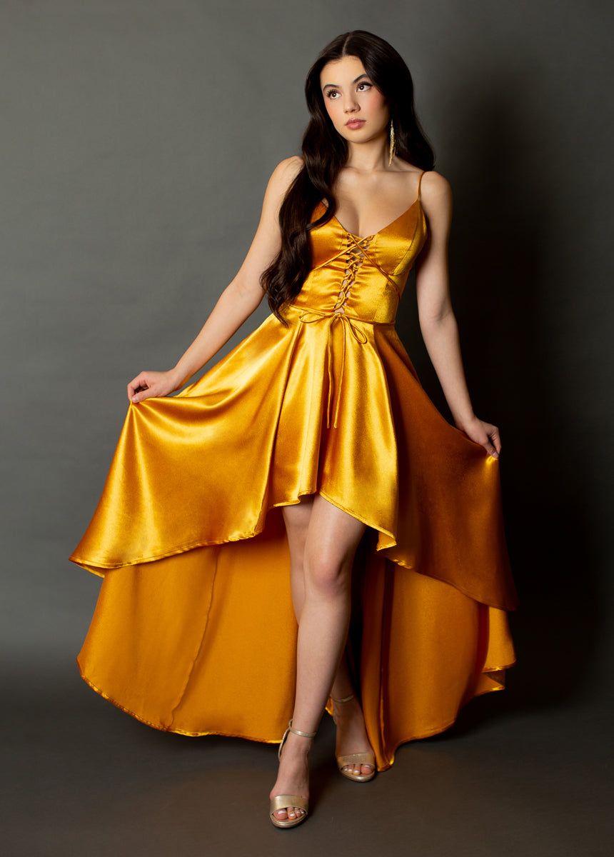 Shelly Dress in Mustard sold by Joyfolie product image thumbnail 3
