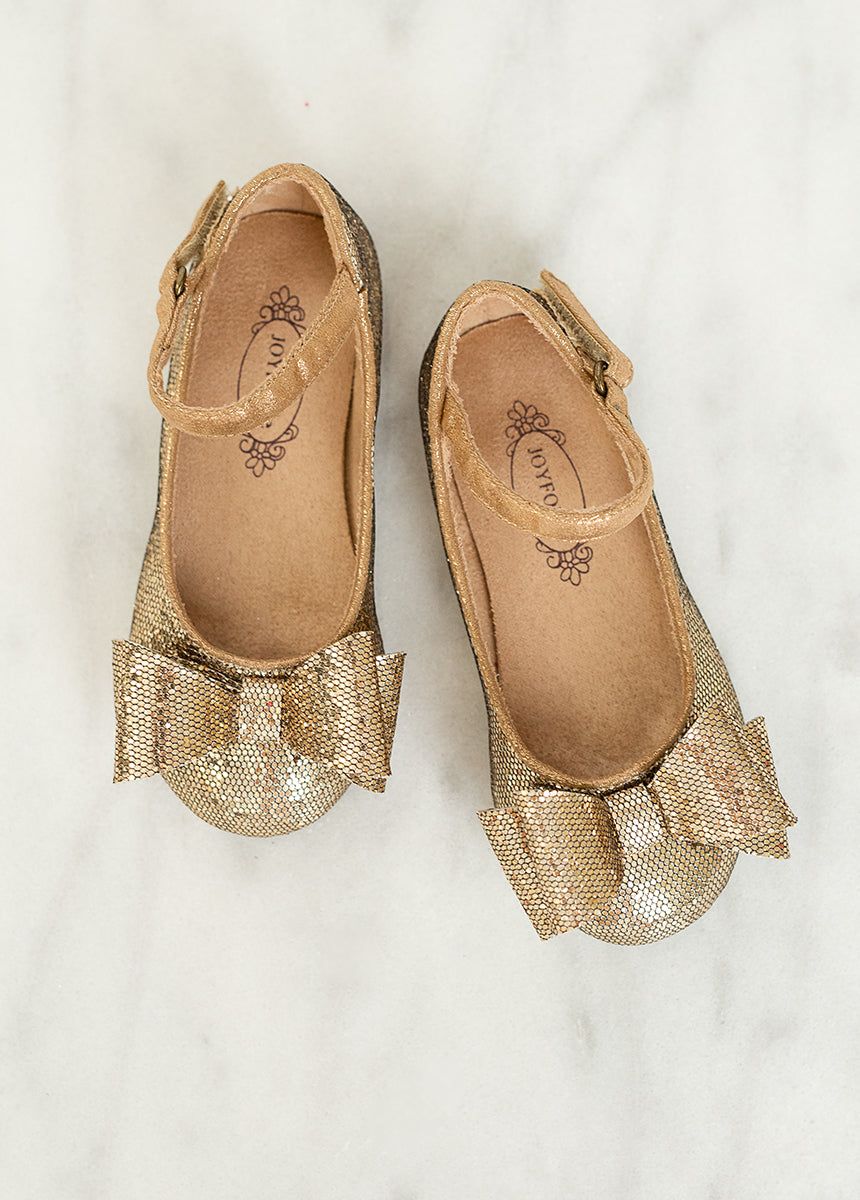 Miriam Flower Girl Flat in Gold sold by Joyfolie product image thumbnail 5