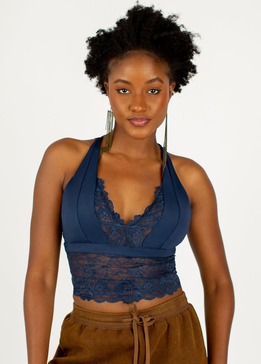 Tiffany Bralette in Navy sold by Joyfolie