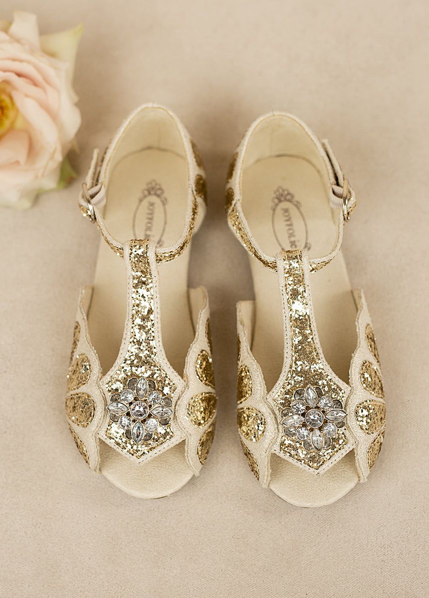 Mari Flat in Gold sold by Joyfolie