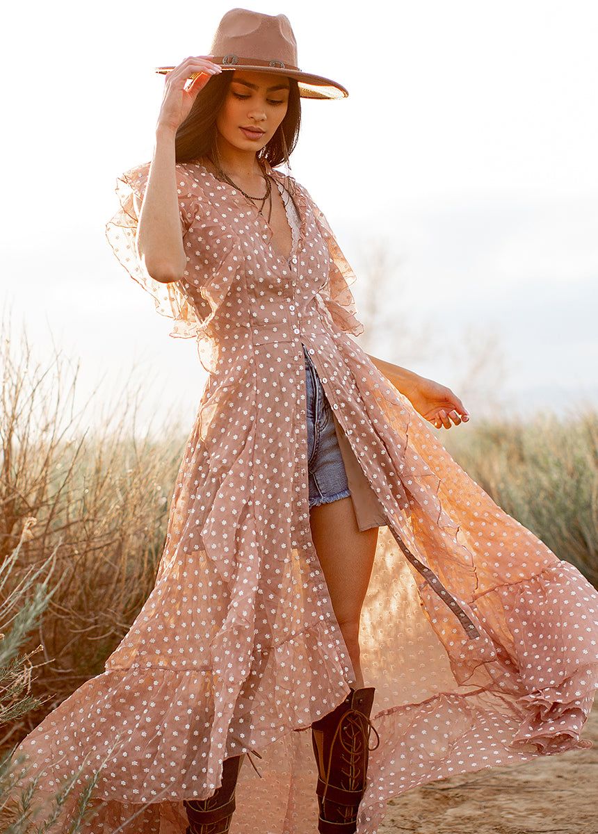 Cass Dress in Warm Sand sold by Joyfolie product image thumbnail 3