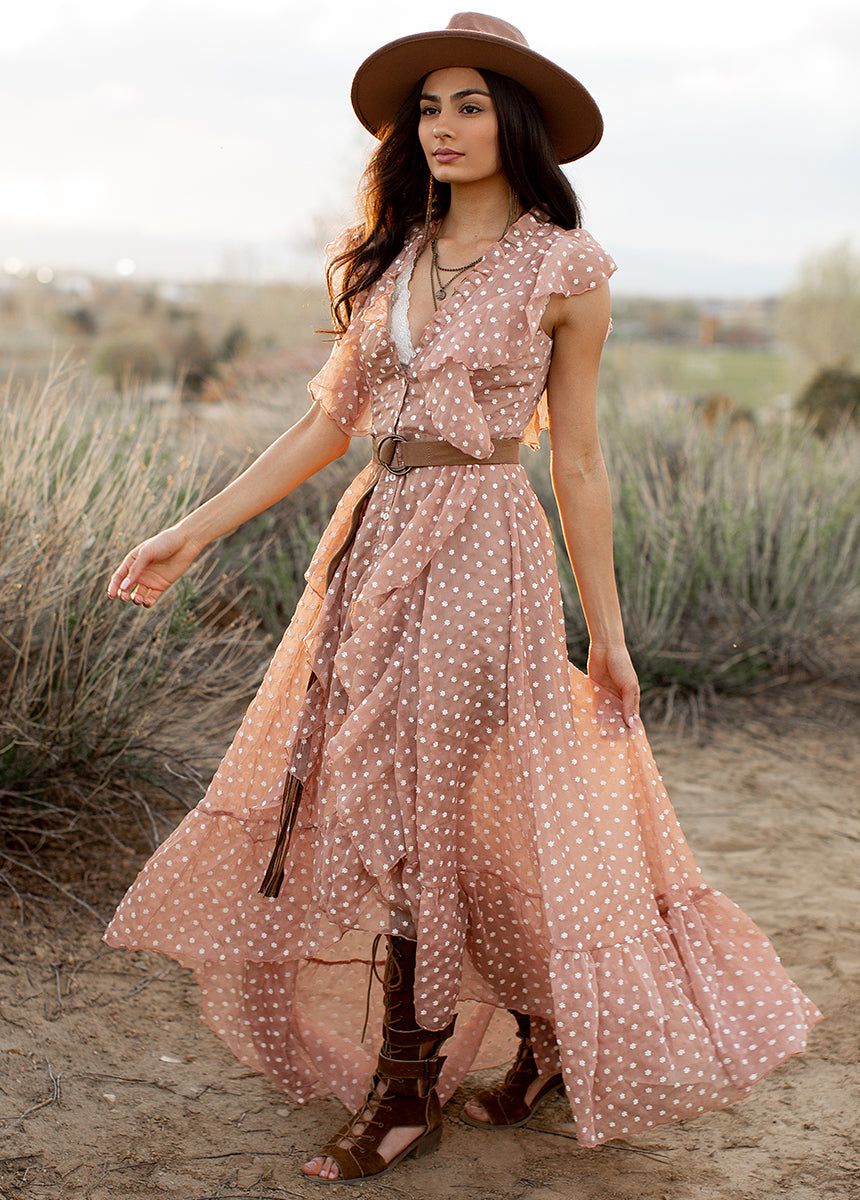 Cass Dress in Warm Sand sold by Joyfolie product image thumbnail 2