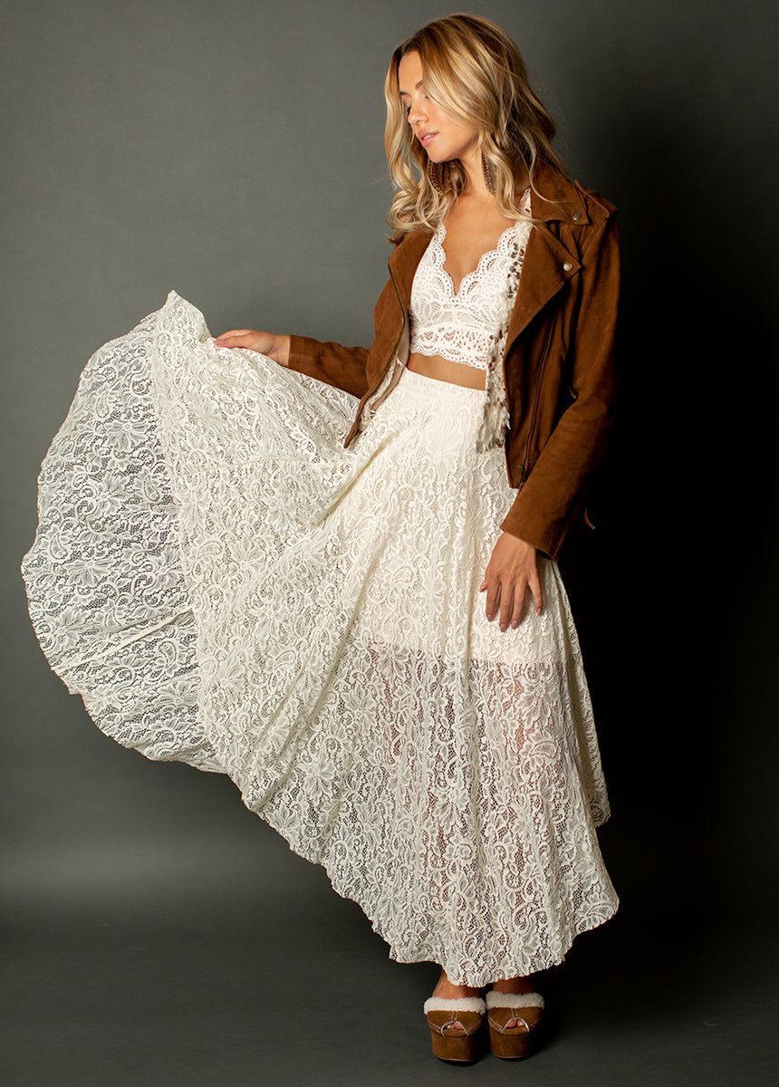 Minju Skirt in Cream sold by Joyfolie product image thumbnail 3