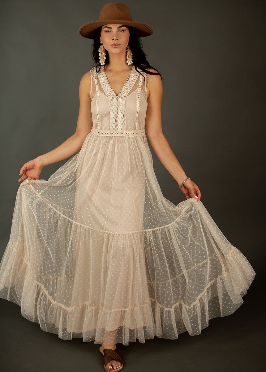 Briella Dress in Ecru sold by Joyfolie product image thumbnail 2