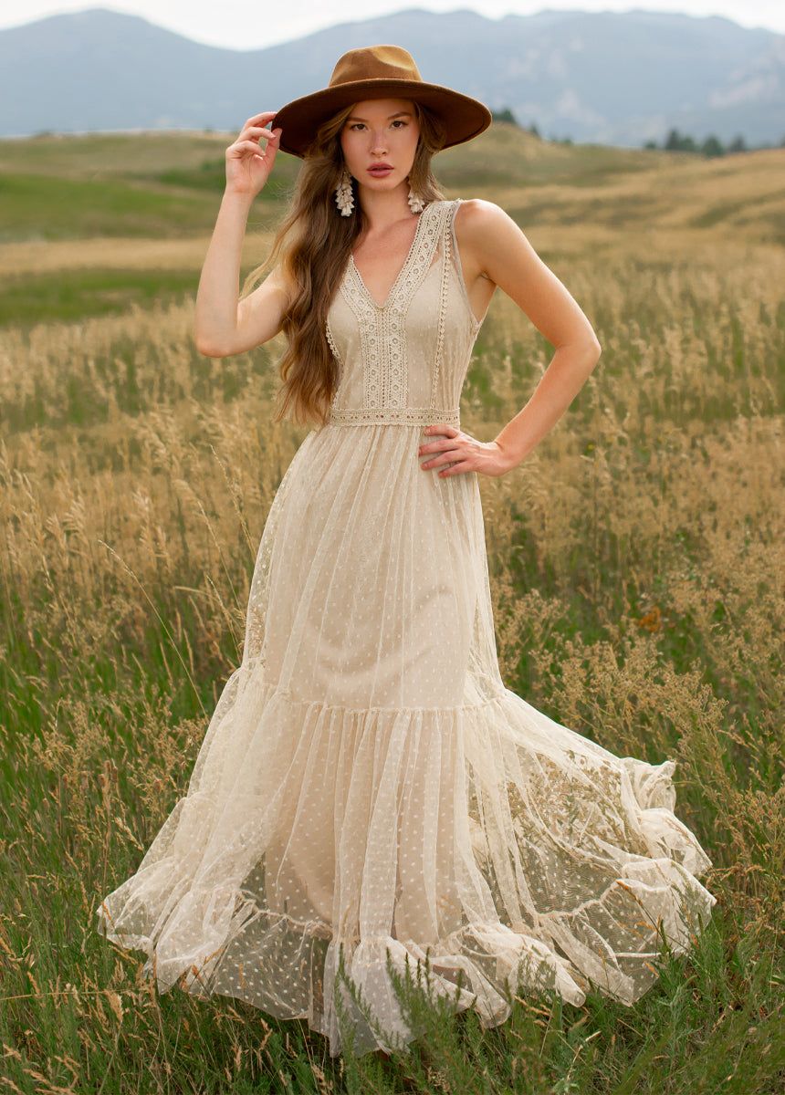 Briella Dress in Ecru sold by Joyfolie product image thumbnail 3