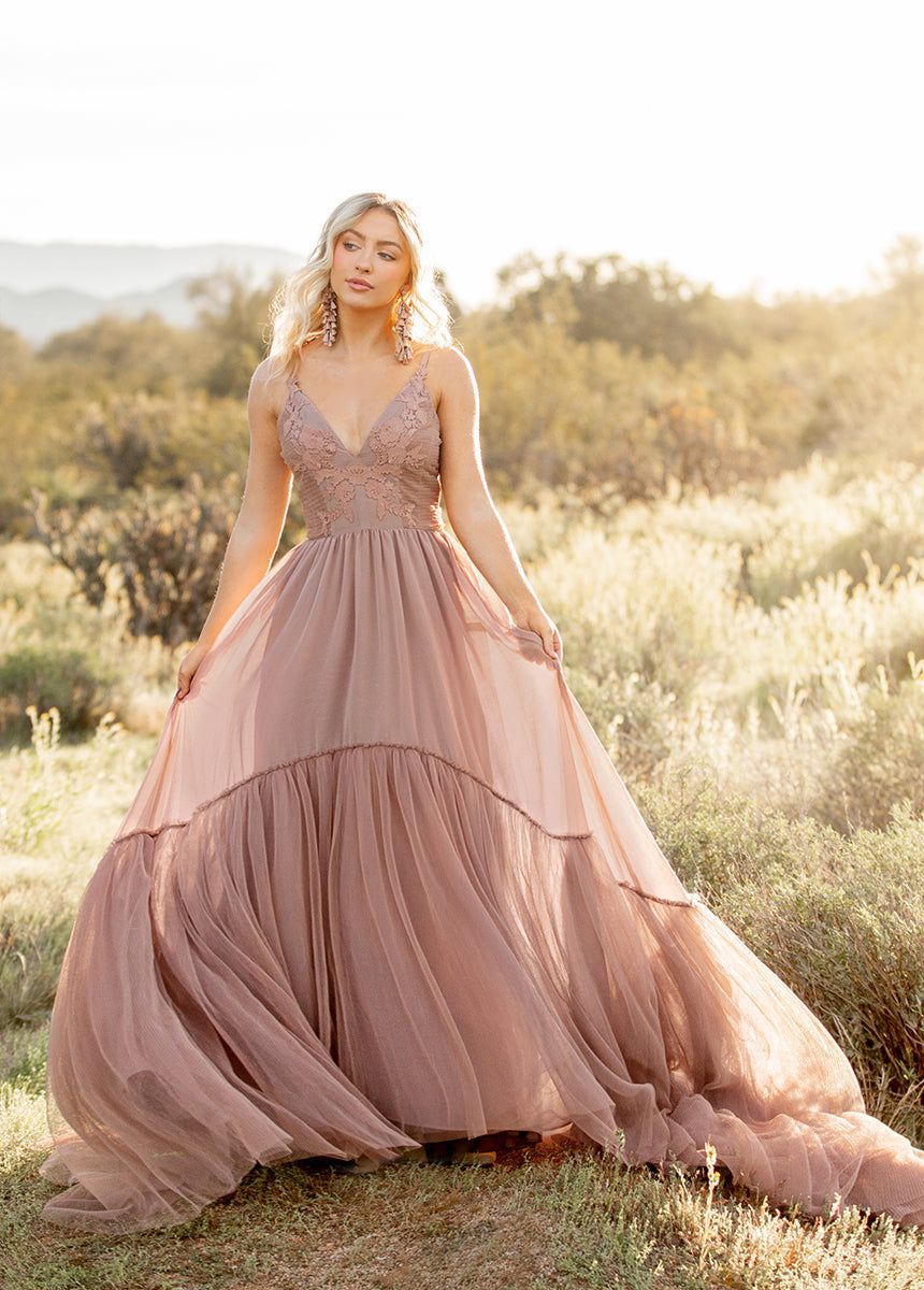 Mckenna Impact Dress in Rose Taupe sold by Joyfolie product image thumbnail 3