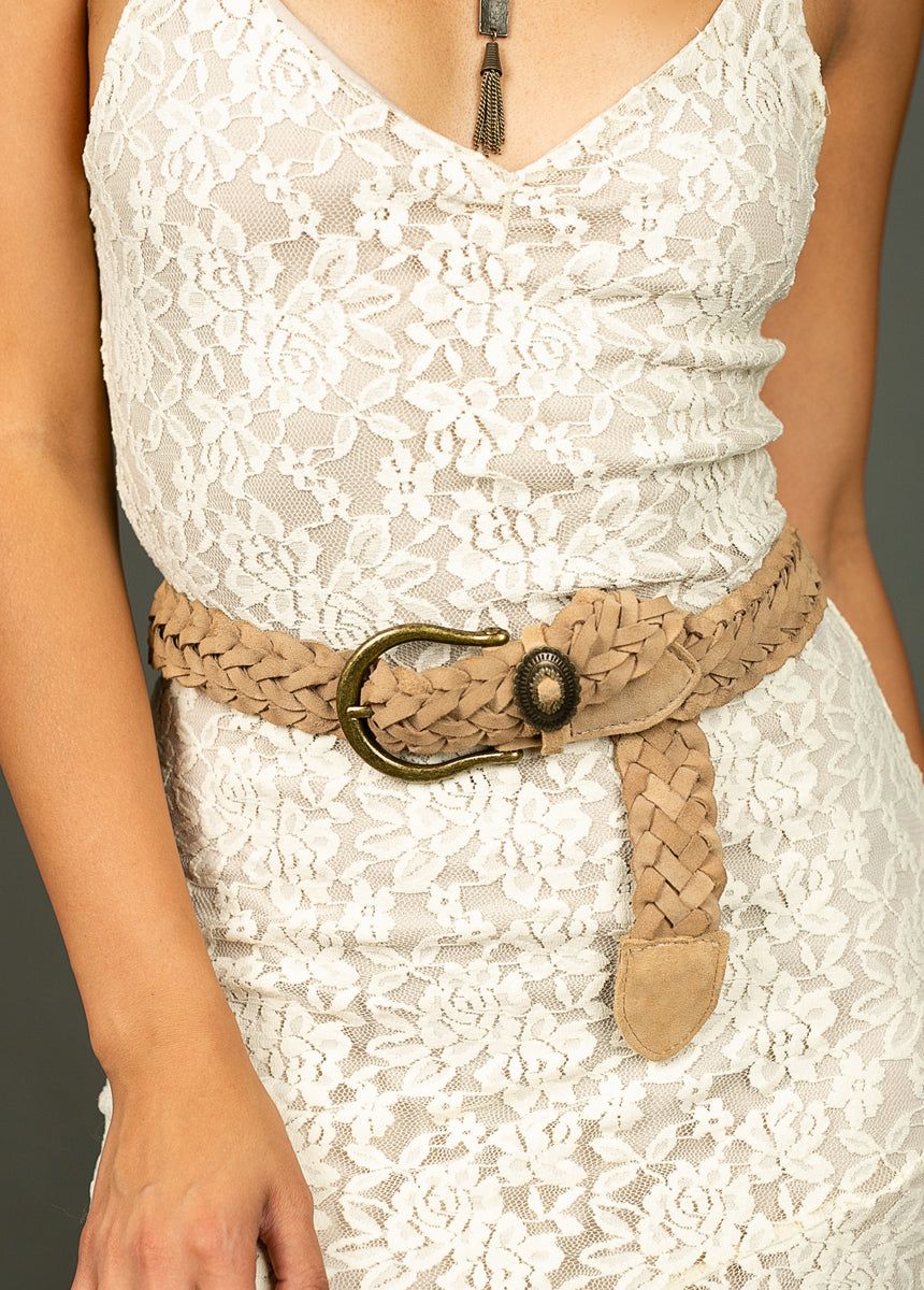 Winslow Leather Belt in Tan sold by Joyfolie product image thumbnail 3
