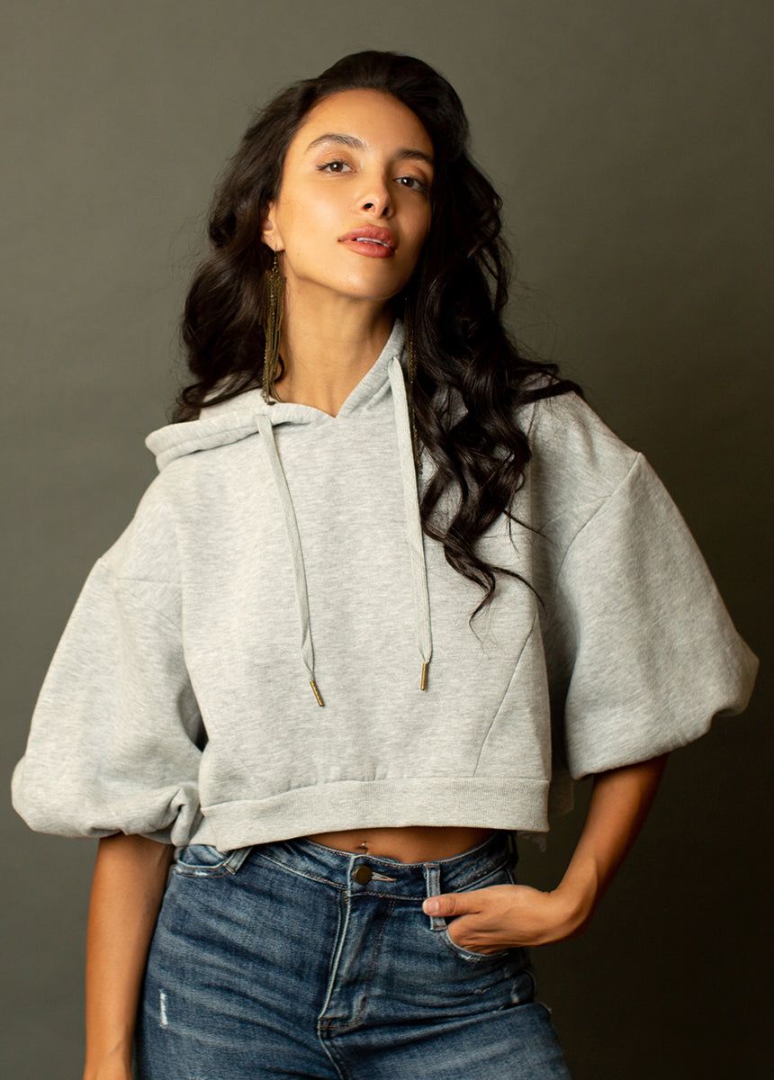 Matyson Hoodie in Heather Gray sold by Joyfolie