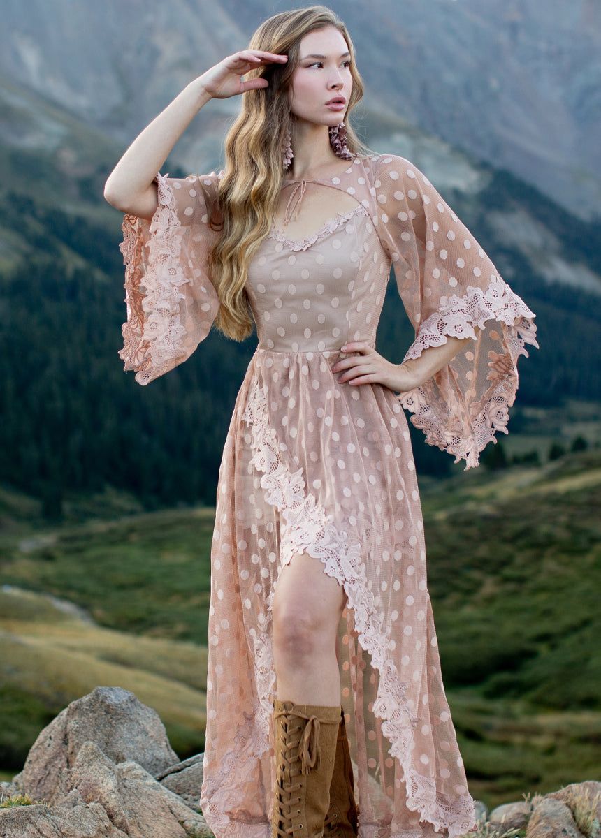 Gigi Dress in Desert Shell sold by Joyfolie product image thumbnail 4