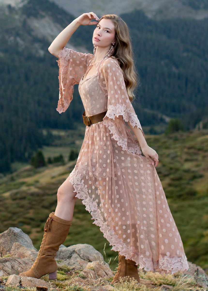Gigi Dress in Desert Shell sold by Joyfolie product image thumbnail 3