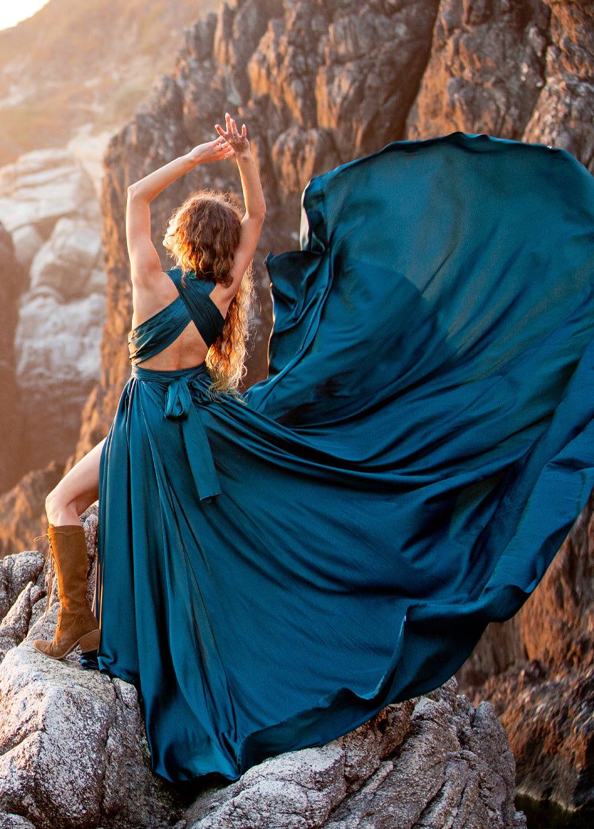 June Impact Dress in Deep Ocean sold by Joyfolie product image thumbnail 3