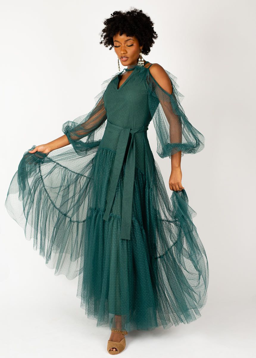 Malani Dress in Mallard Green sold by Joyfolie product image thumbnail 4