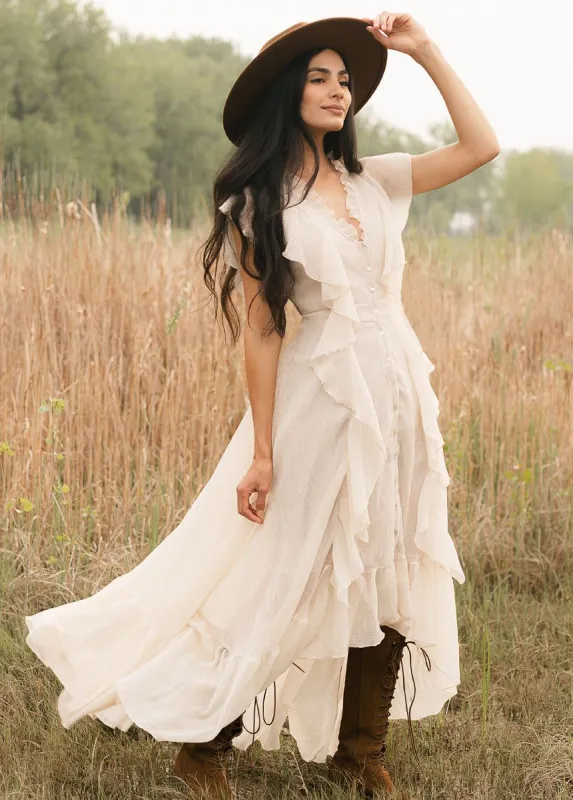 Cass Dress in Gardenia sold by Joyfolie