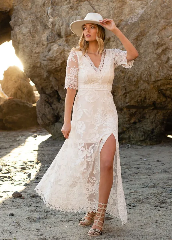May Dress in Ivory sold by Joyfolie