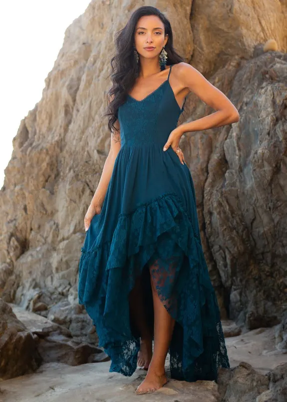 Christelle Dress in Deep Ocean sold by Joyfolie