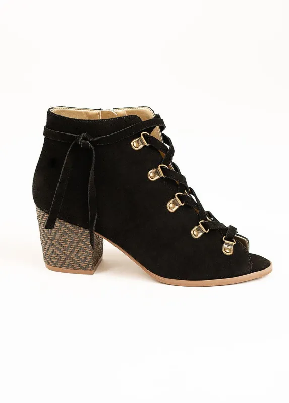 Gemi Boot in Black Suede sold by Joyfolie