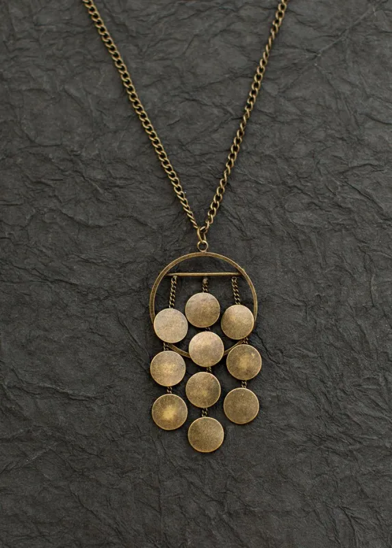 Petra Necklace in Antique Brass sold by Joyfolie