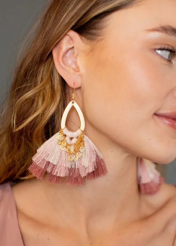 Kiara Earrings in Pink sold by Joyfolie