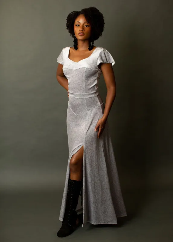 Anastasia Maxi Dress in Pebble sold by Joyfolie