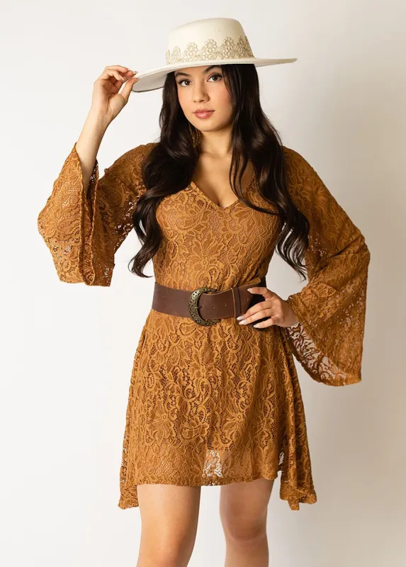 Gali Dress in Tarnished Gold sold by Joyfolie