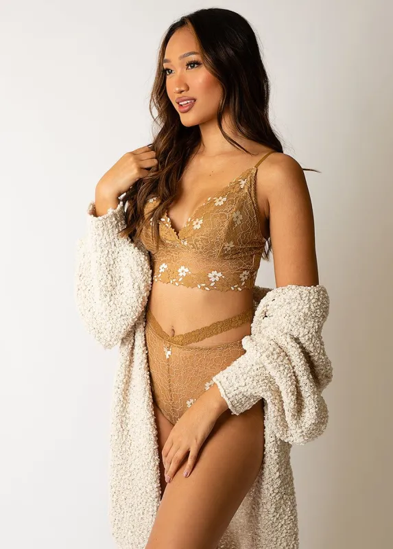 Lyric Bralette in Tarnished Gold sold by Joyfolie