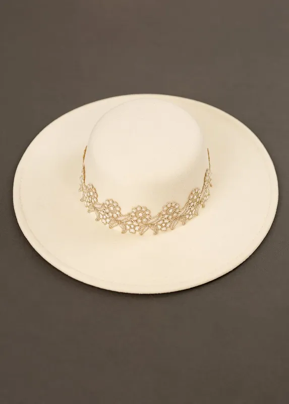 Halo Hat in Cream sold by Joyfolie
