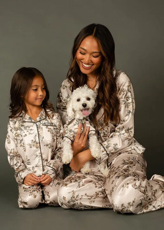 Ruby Pet PJ Set in Neutral Floral sold by Joyfolie