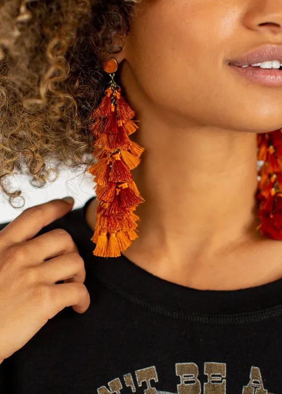 Barcelona Earrings in Rust sold by Joyfolie