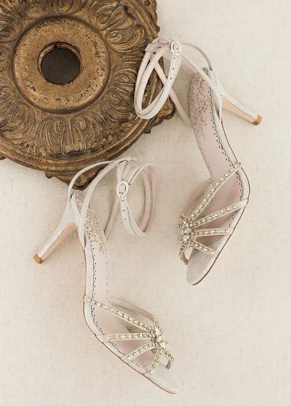 Mahina Leather Heel in Gold sold by Joyfolie