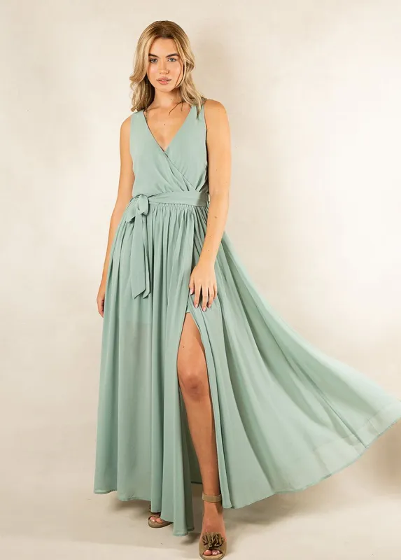 Miriam Bridesmaid Dress in Seaglass sold by Joyfolie