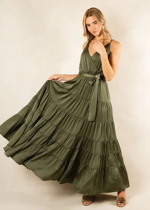 Zayla Bridesmaid Dress in Sage sold by Joyfolie