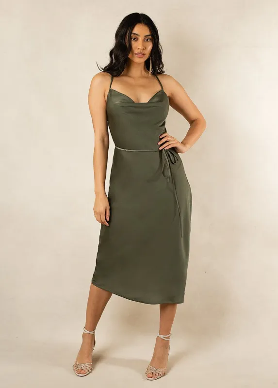 Amanda Bridesmaid Dress in Sage sold by Joyfolie