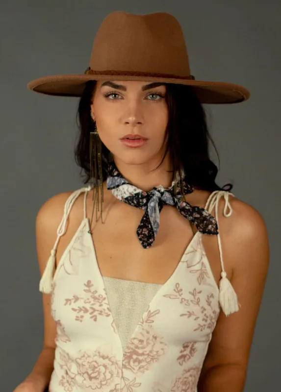 Chelsea Scarf in Neutral Mini Floral made by Joyfolie
