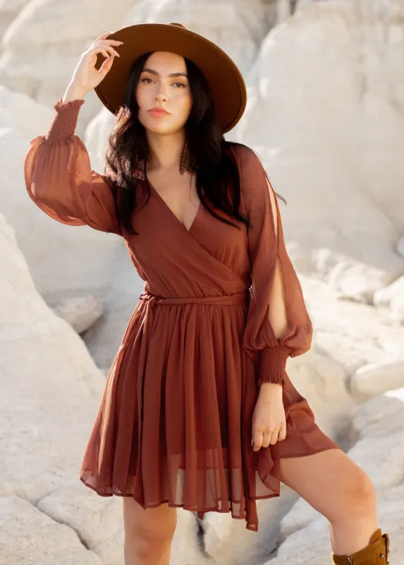 Ani Dress in Rust sold by Joyfolie