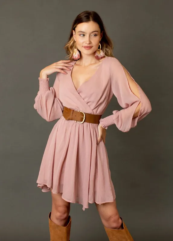 Ani Dress in Nude Pink sold by Joyfolie