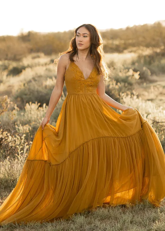 Mckenna Impact Dress in Tarnished Gold sold by Joyfolie