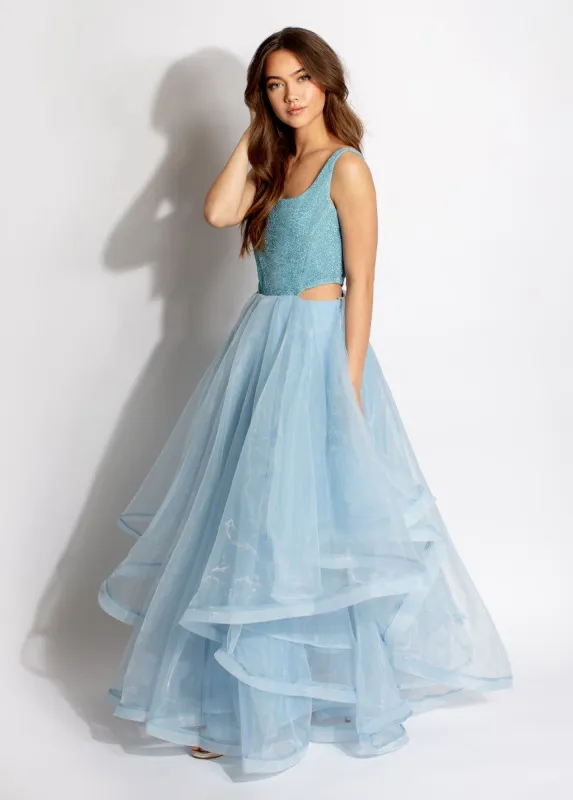 Kaya Dress in Barely Blue sold by Joyfolie