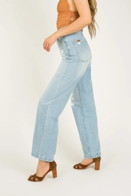 Addy Denim in Light Wash sold by Joyfolie