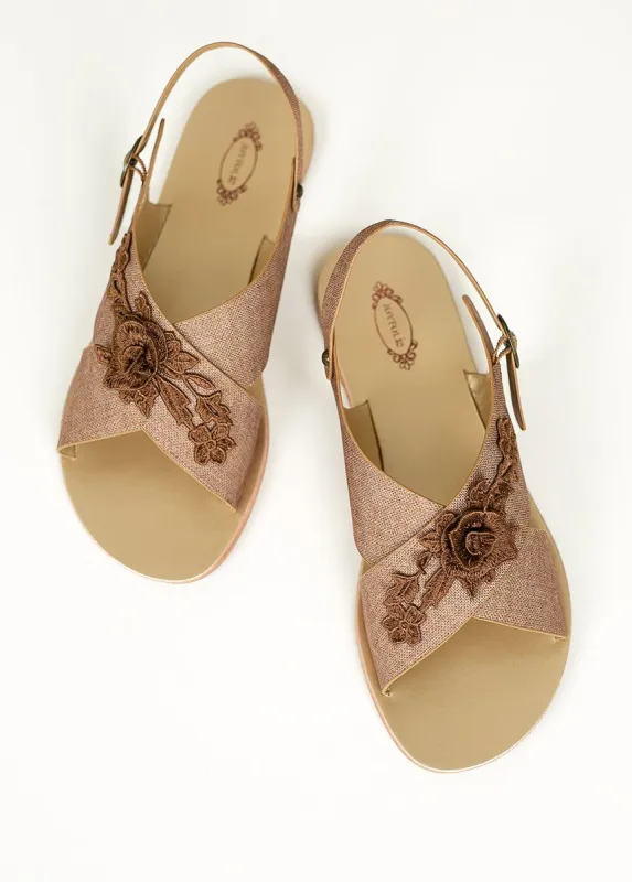 Women's Aria Sandal in Brown sold by Joyfolie
