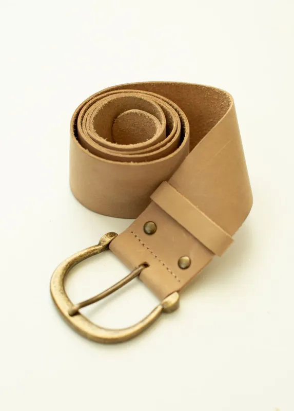 Zosi Leather Belt in Tan sold by Joyfolie
