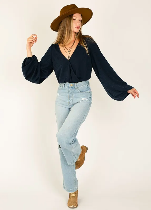 Christina Bodysuit in Navy sold by Joyfolie