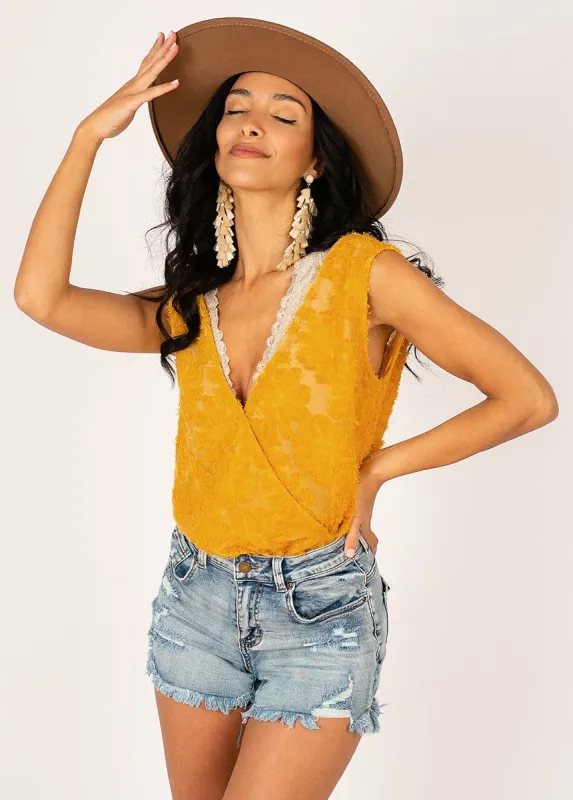 Floraine Bodysuit in Sunflower sold by Joyfolie