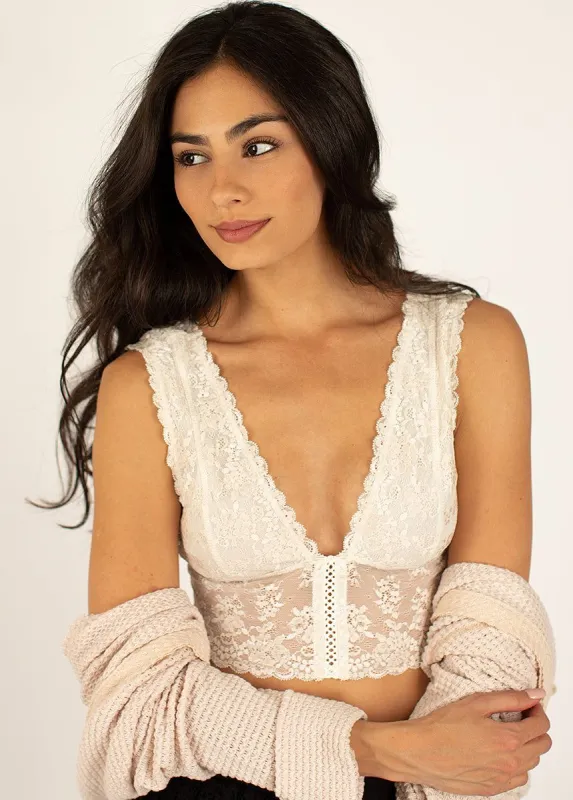 Sylvan Bralette in Cream sold by Joyfolie