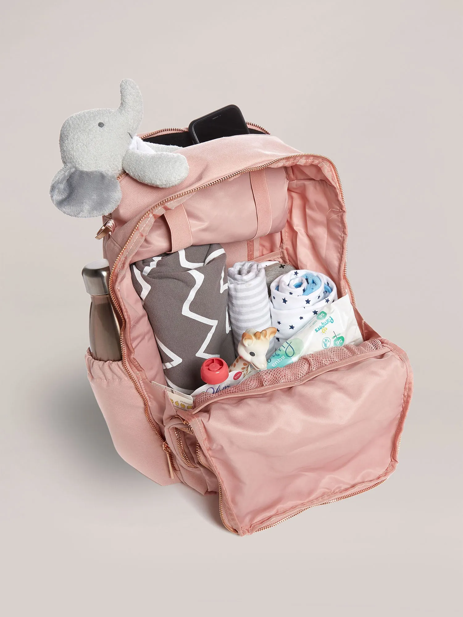 Zealous Large Diaper Backpack - Blush Chromatics sold by Ju-Ju-Be product image thumbnail 4