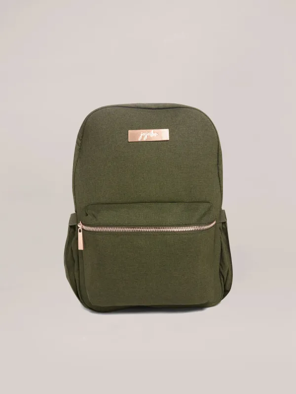 Mid-Sized Midi Backpack - Olive Chromatics sold by Ju-Ju-Be