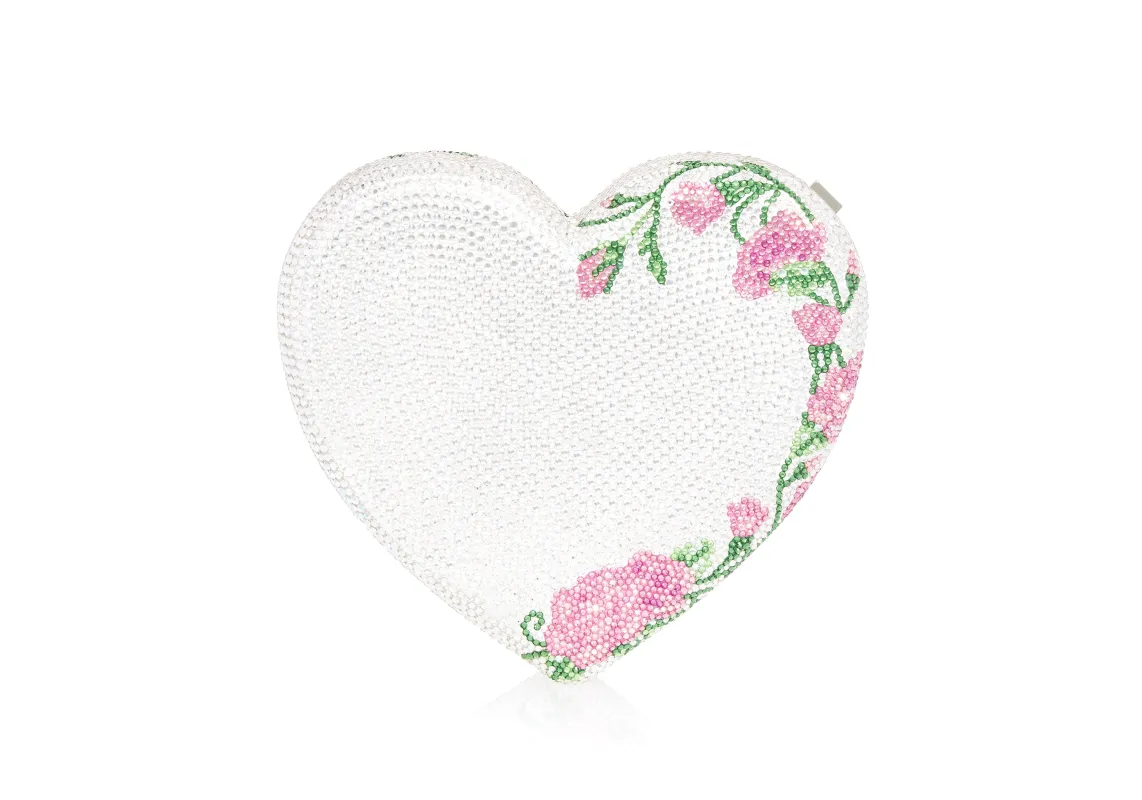 Heart Rose Vine Silver sold by Judith Leiber