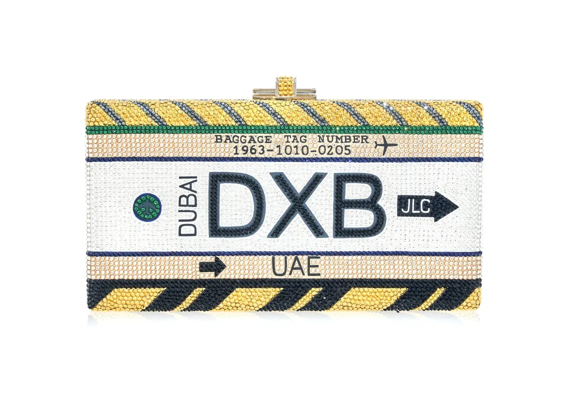 Sleek Rectangle Dubai Home Base made by Judith Leiber